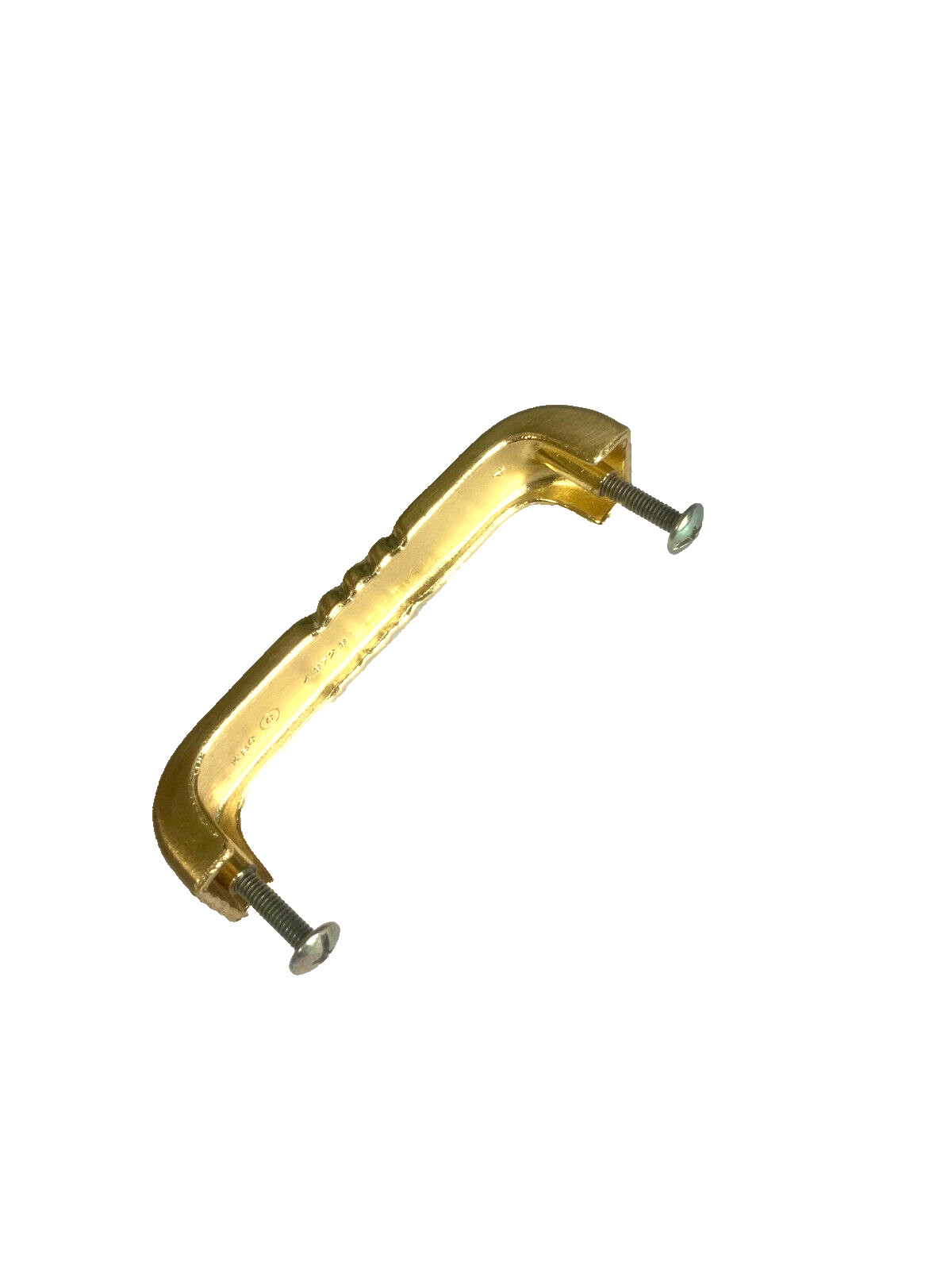 Art Deco Water Fall Ribbed Brass Drawer Pulls 3.5 In. Center