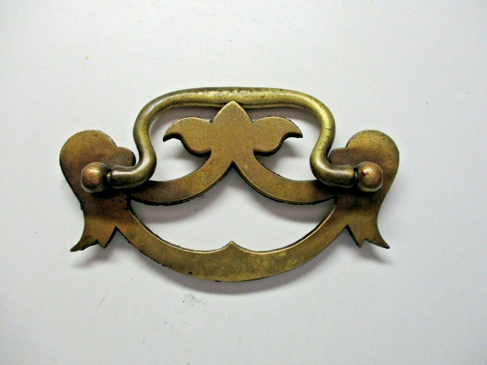KBC Keeler K-423 Drawer 1920s Drop Bail Pull Handle Dark Brass 3″ Centers 1 Vtg