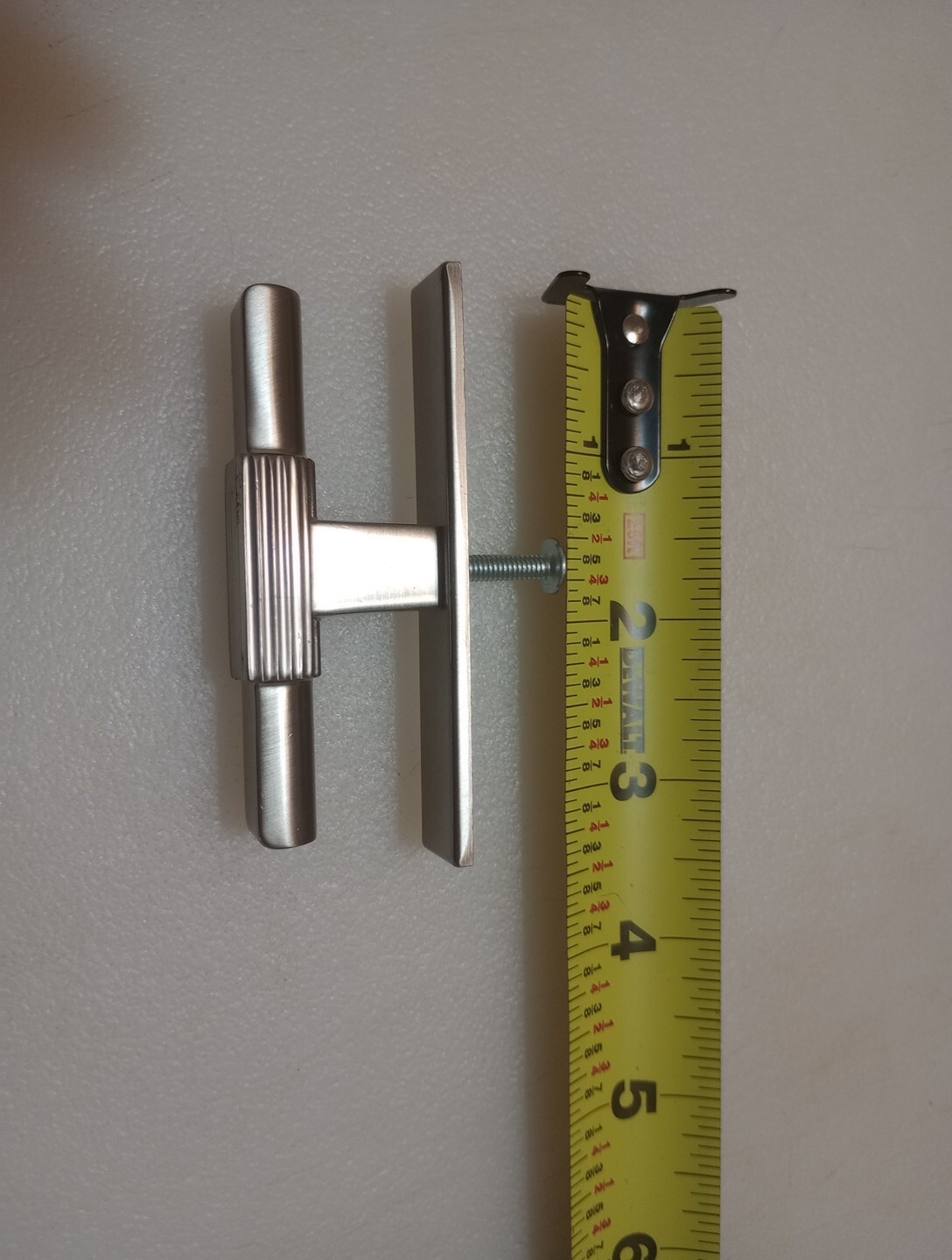 Vintage Cabinet Door Drawer Hardware Pulls Brass Nickel Deco, 3 1/4″X1 1/4″
