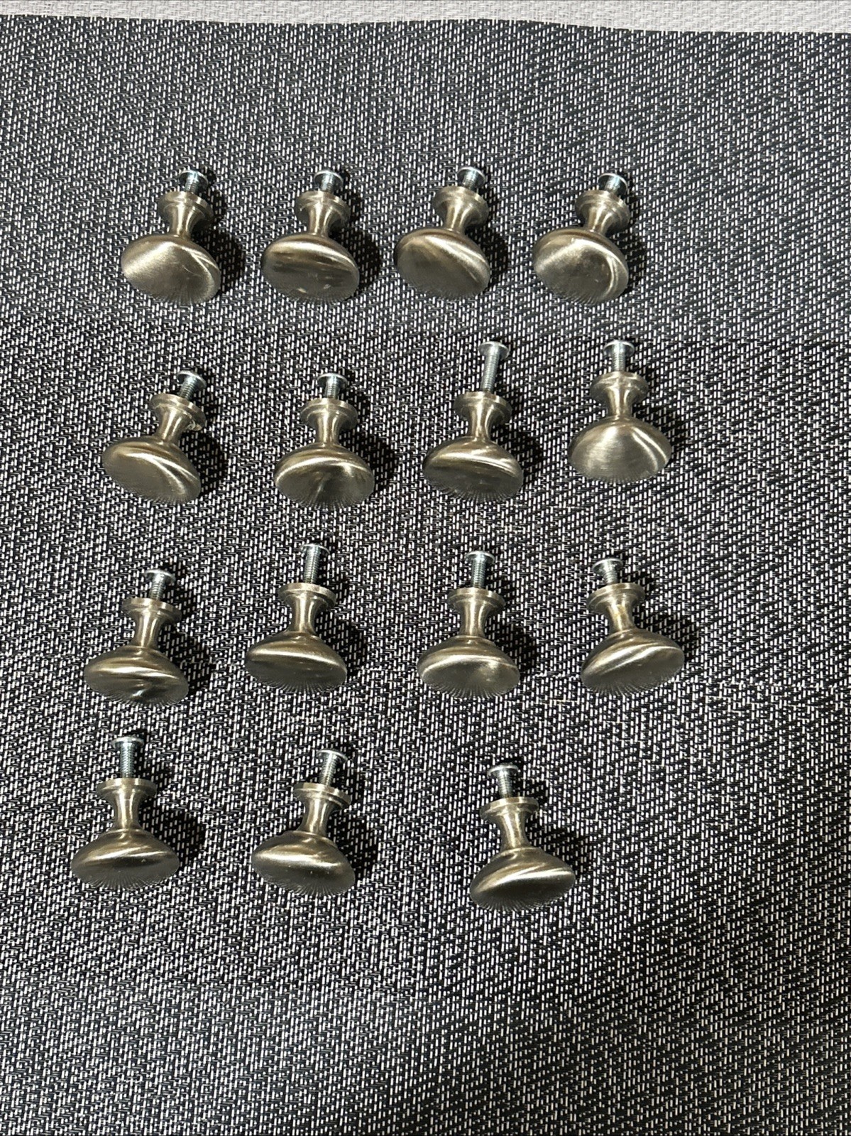 15 Solid Metal Knobs Approx 1 – 3/16” Diameter Brushed Nickel Heavy Duty