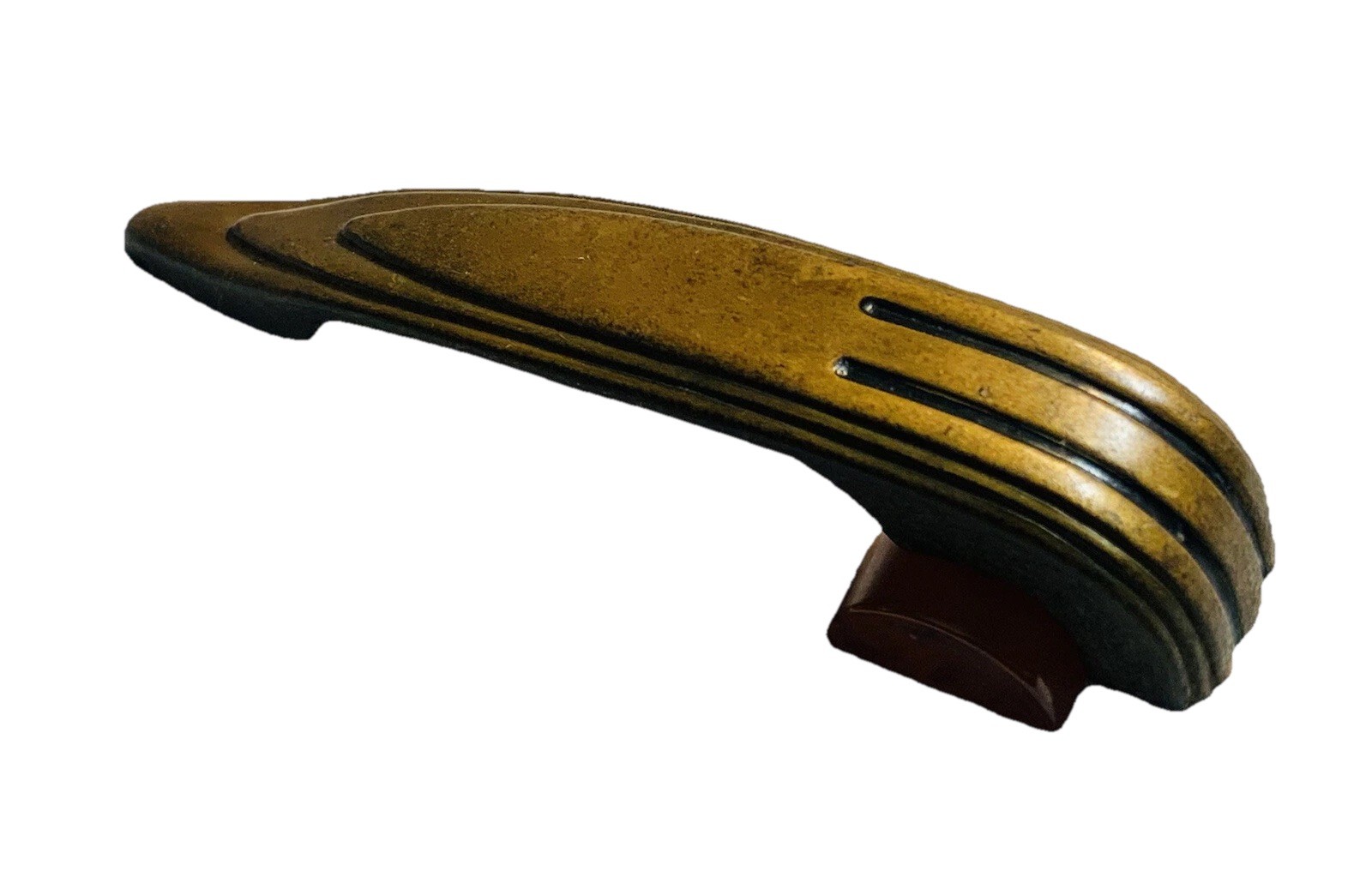 4”Centers Brass Antique Art Deco Butterscotch Tortoise Bakelite Drawer Pull