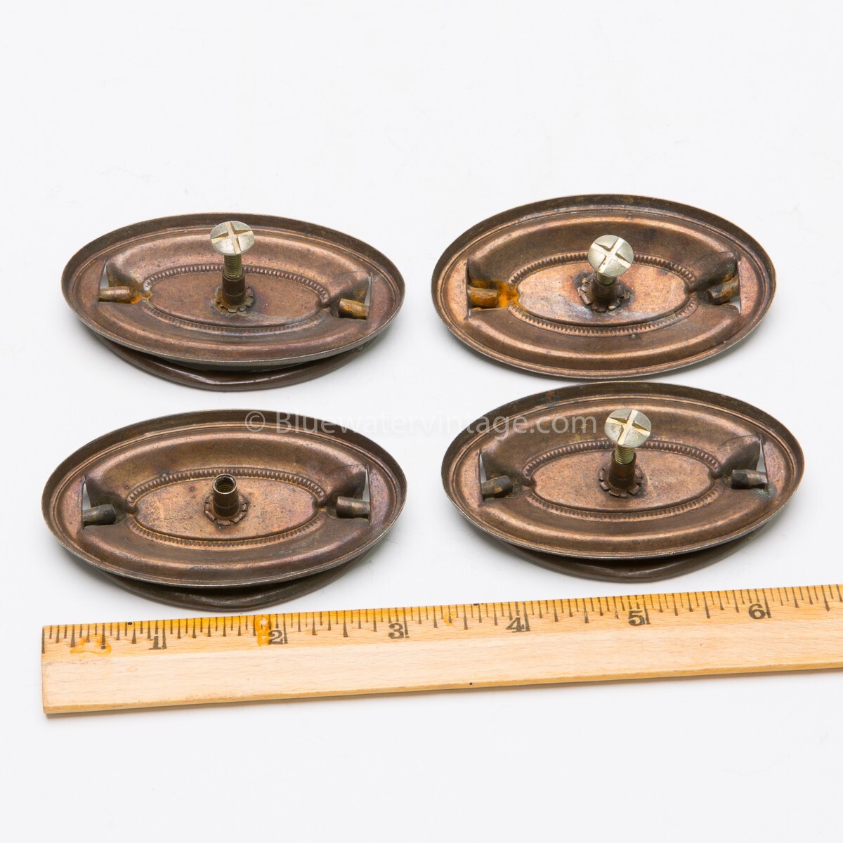 HD8 Vintage Set of 4 Traditional Style Oval Bail type Drawer Pulls Hardware