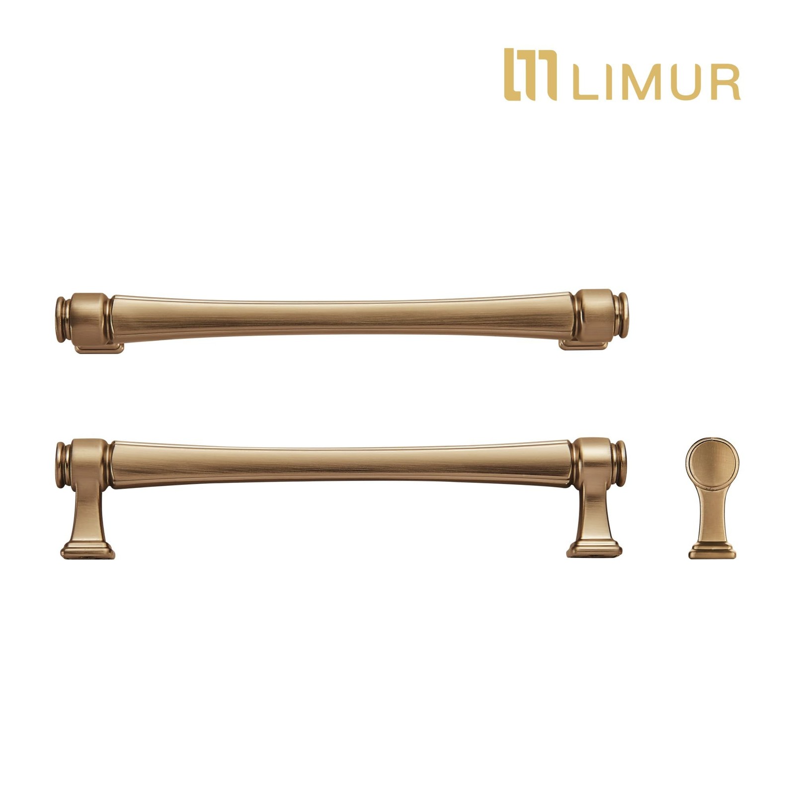 Limur 10 Pack 7.5 Inch 192Mm Hole Center Brushed Bronze Cabinet Zinc Alloy