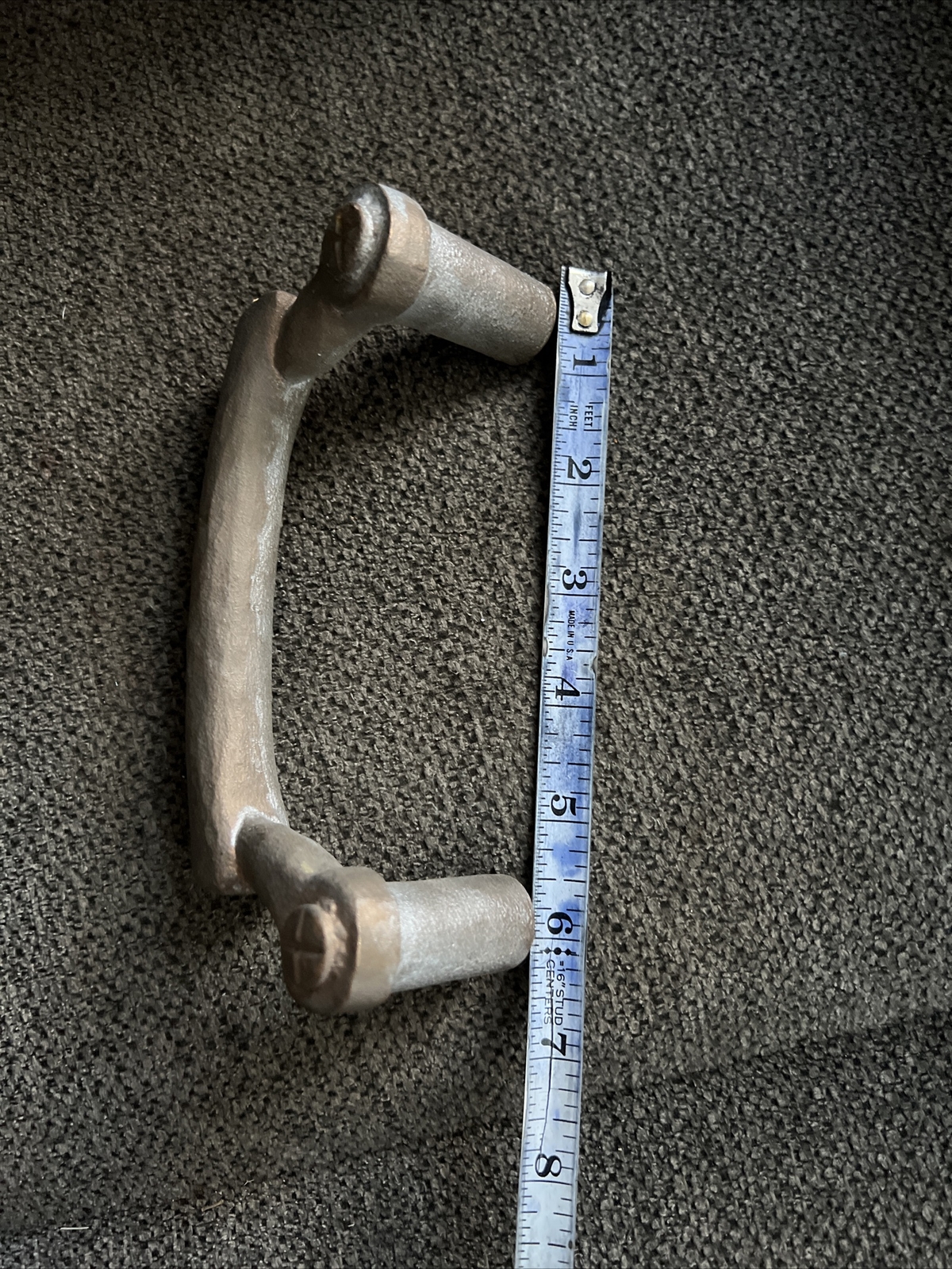 Vintage Steel Handle Drawer Pull Industrial Heavy Duty Handle Cast Iron